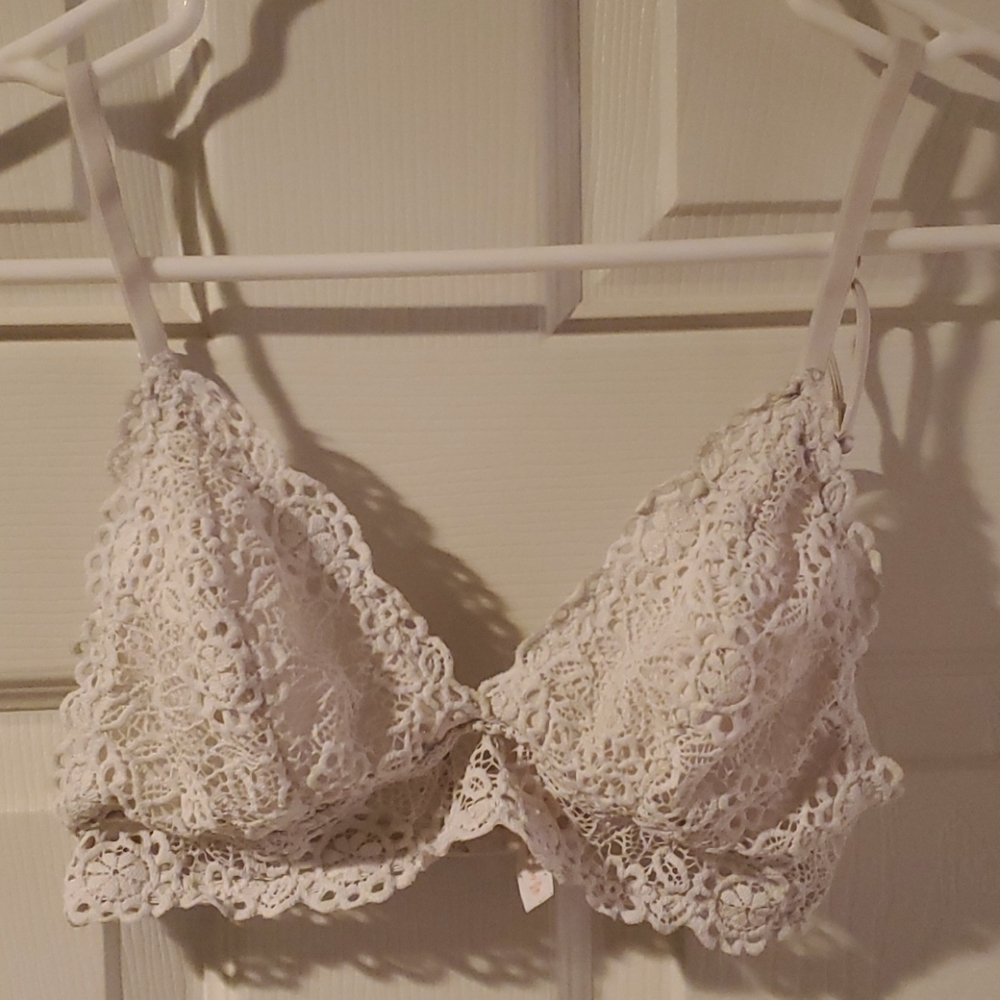 Off white crochet like bralette